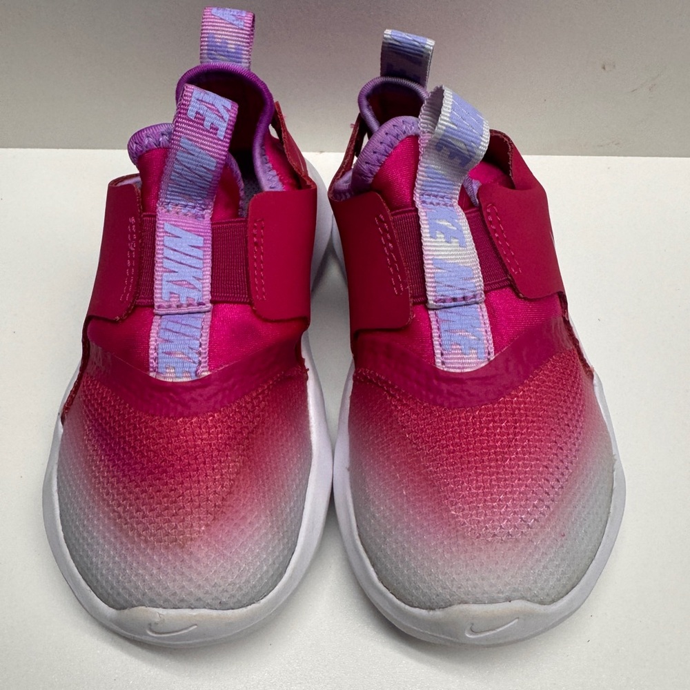 Nike Kids Flex Runner Gradient Pink Slip-On Sneakers